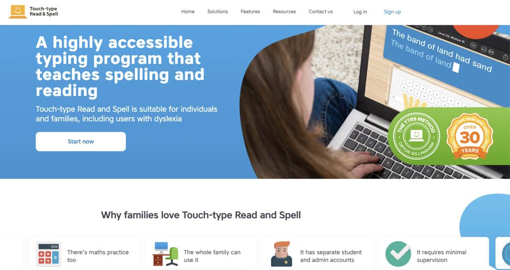 user interface of ttrs-online-homeschool-typing-program